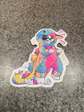 Pansexual Stegosaurus Sticker