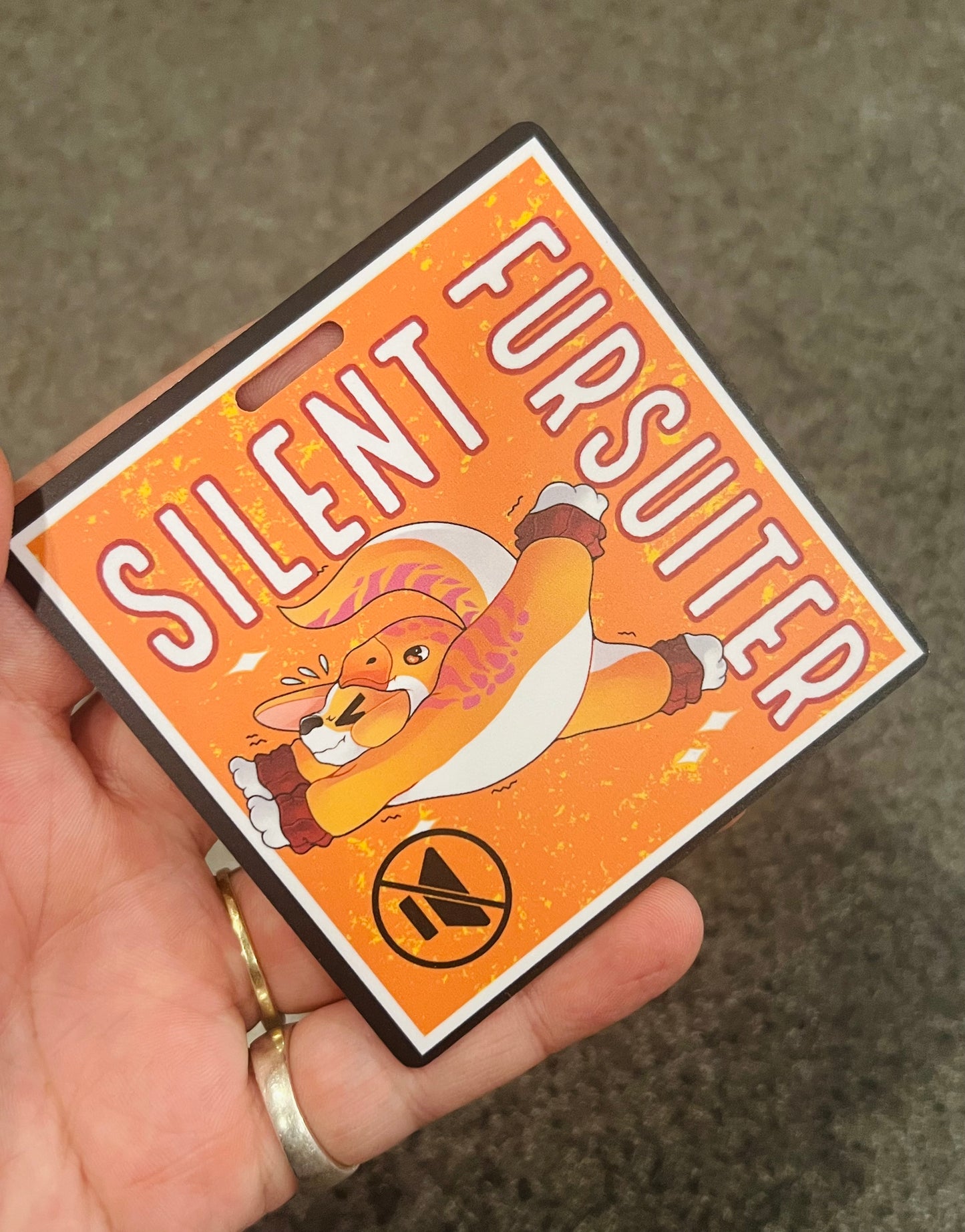 SILENT FURSUITER ConBadge