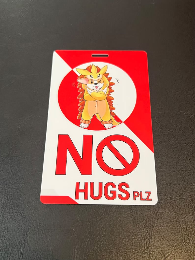 NO HUGS BADGES