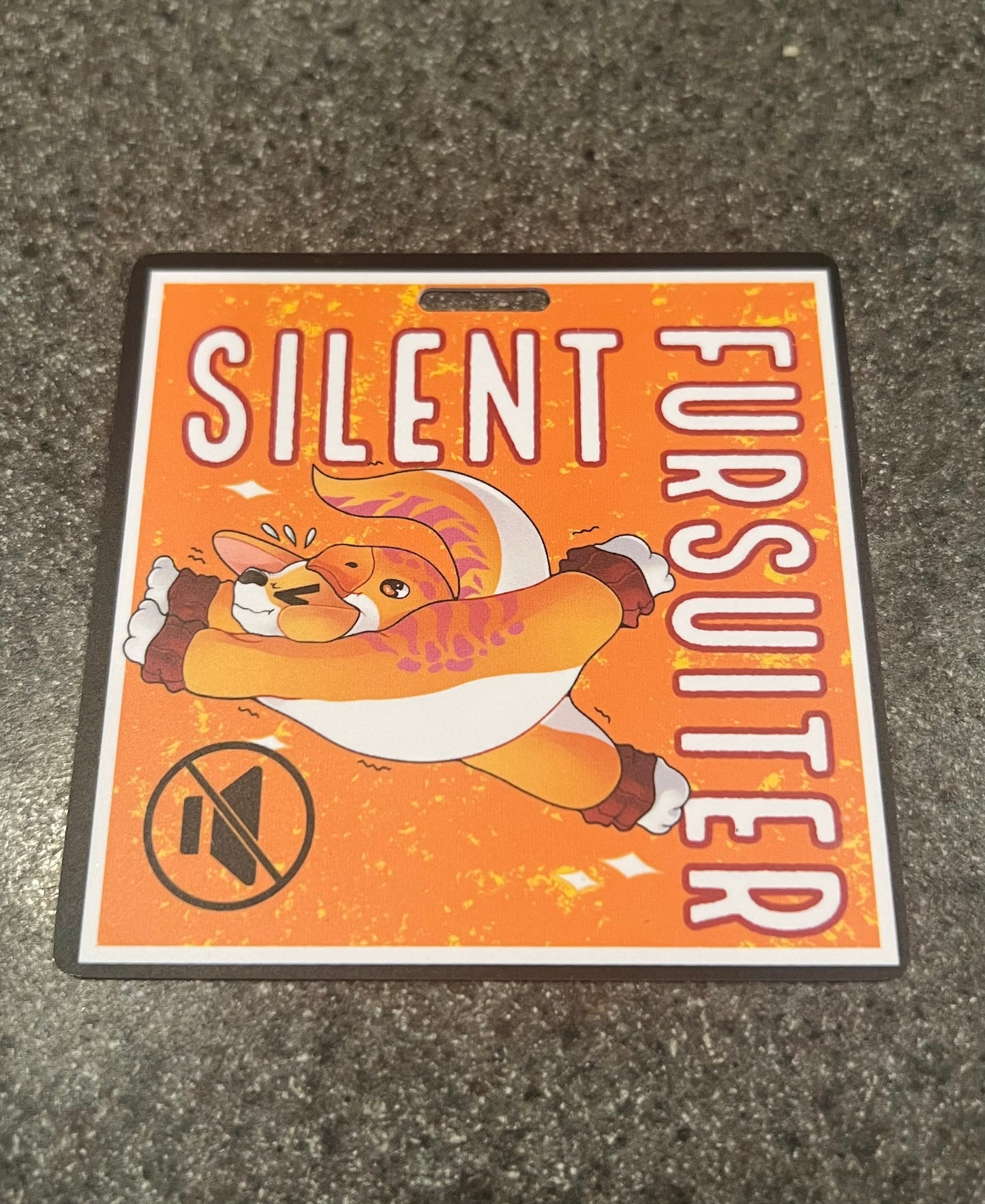 SILENT FURSUITER ConBadge